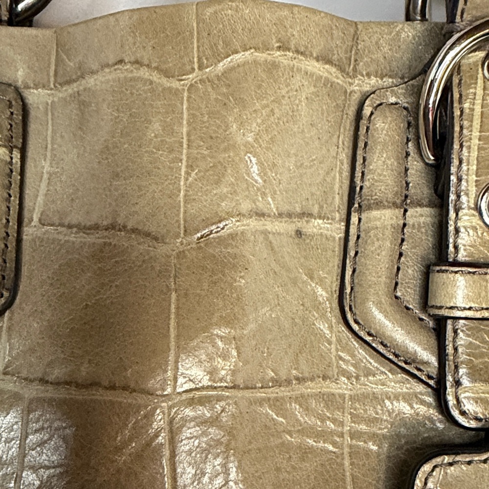 Coach Olive Croc-Embossed Shoulder Bag - Picture 3 of 9